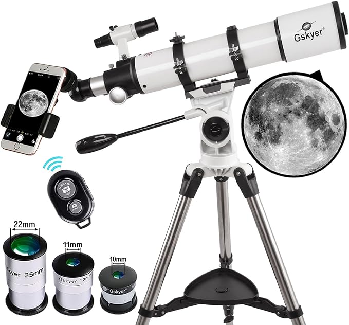 Gskyer Telescope 600x90mm AZ Astronomical Refractor Telescope by Gskyer