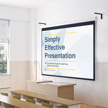 WALI Universal Projector Screen Ceiling Mount, Wall Hanging Mount L-Brackets - Image 8