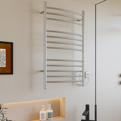HEATGENE Towel Warmer Wall Mount Electric Plug-in/Hardwired Heated Towel Rack - Image 7