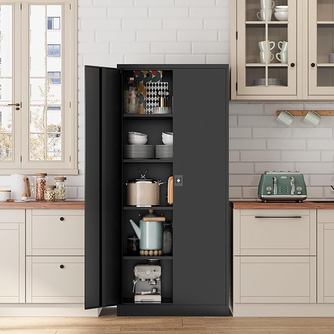 Metal Storage Cabinet-72” Black Tall Steel File Cabinets - Image 8