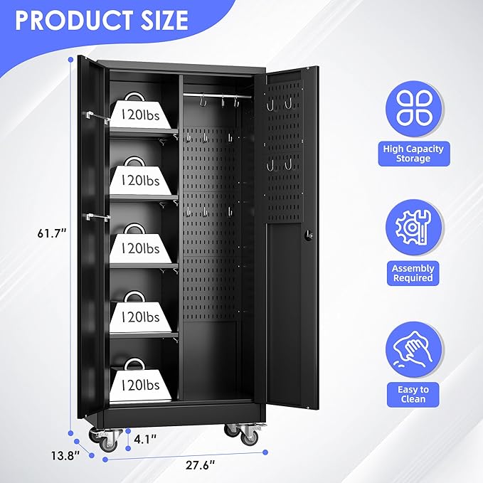 SUXXAN Broom Closet Storage Cabinet - Image 3