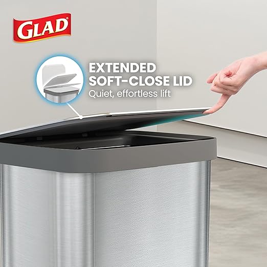 Glad Stainless Steel Step Trash Can, Series 2 - Image 7