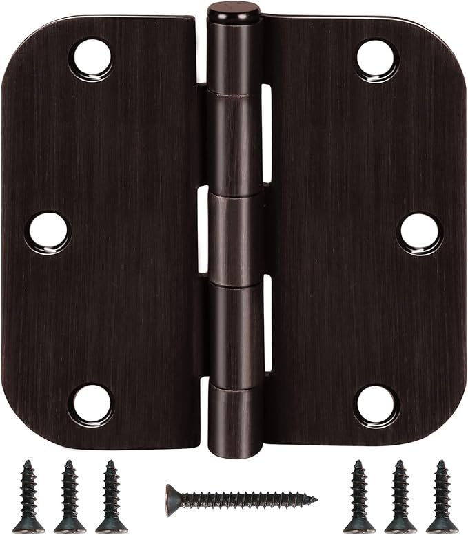 3 Pack 3 1/2 Inch Door Hinges Oil Rubbed Bronze 3.5 Inch Black Interior Hinge by TDCHINGES