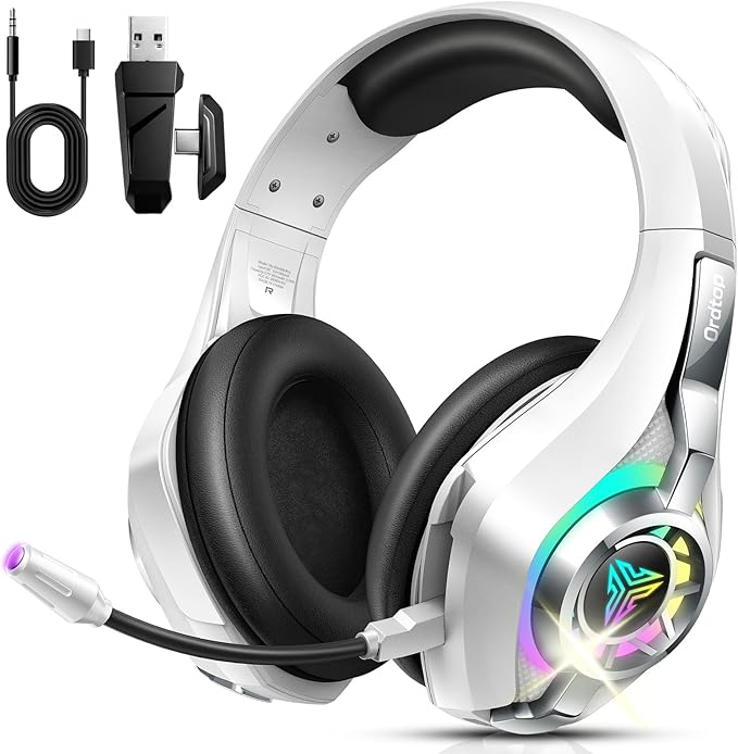 Ordtop 2.4GHz Wireless Gaming Headsets by Ordtop
