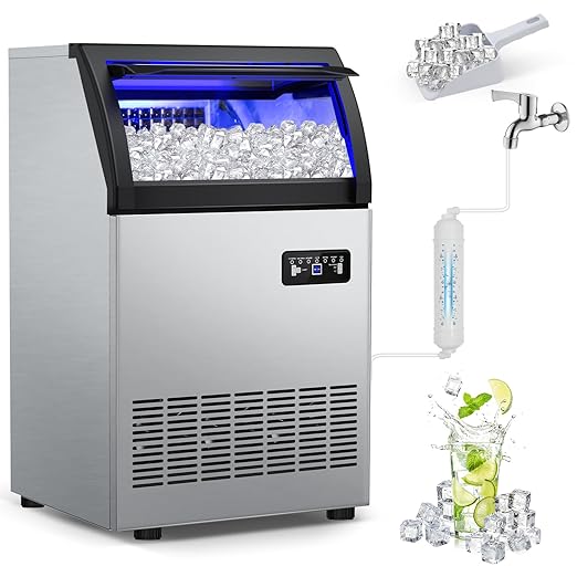 Commercial Ice Maker Machine 250 Lbs/24H, 35 Lbs Ice Bin, Undercounter Ice by Velieta-SpecialistinFridge