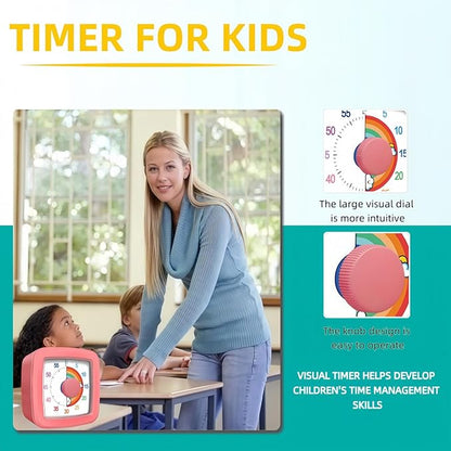 Visual Timer for Kids Adults, 60-Minute Countdown Timer for Classroom, Pomodoro - Image 5