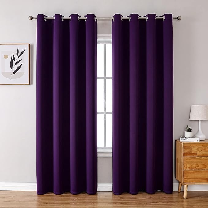 ChrisDowa Blackout Curtains 80 Inches Long 2 Panels Set by ChrisDowa