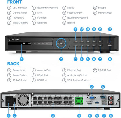 Amcrest 4K 32-Channel AI NVR Smart NVR, Facial Recognition, Facial Detection & - Image 7