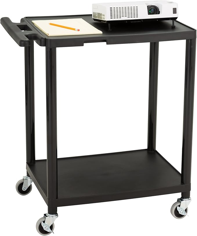 Norwood Commercial Furniture 2-Tier Mobile Utility AV Cart - Image 4