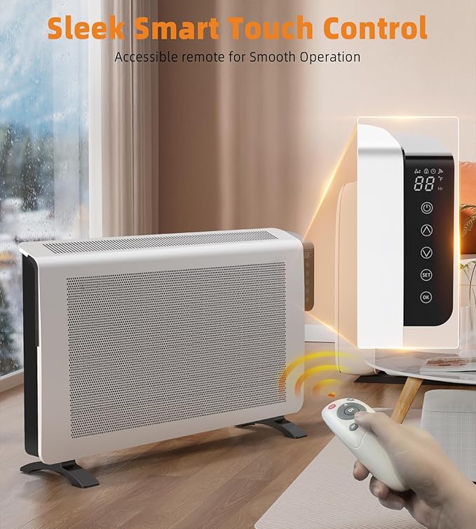 Convection Space Heaters for Indoor Use Large Room, 1500W Infrared Bathroom - Image 5
