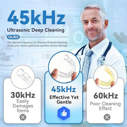 Hosoote Dental Ultrasonic Retainer Cleaner Machine, 45kHz Cleaning Pod - Image 3