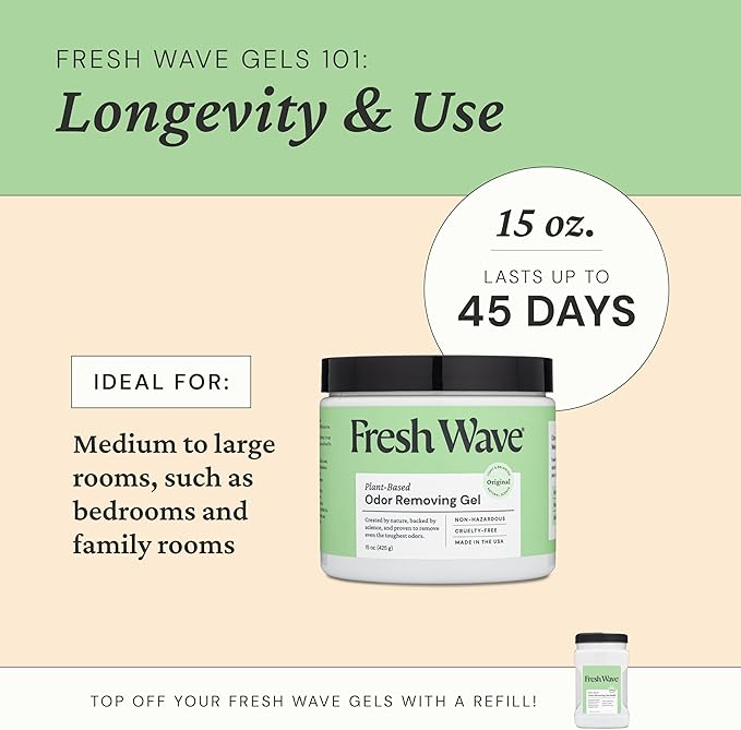 Fresh Wave Odor Removing Gel, 15 oz., Safer Odor Relief, Natural Plant-Based - Image 6