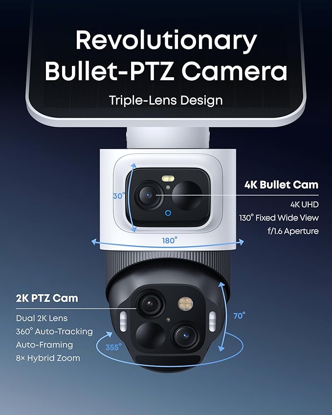 eufy Security eufyCam S4 4-Cam Kit, 4K Solar Camera Wireless Outdoor, Triple - Image 2