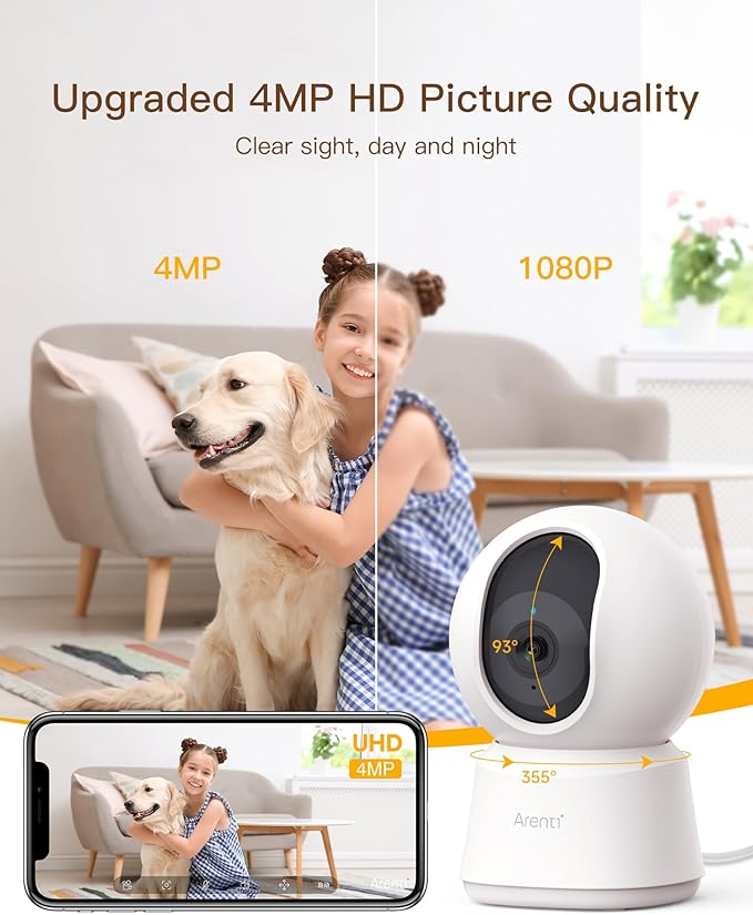 ARENTI 5G Indoor Security Camera, 4MP Pet Camera - Image 4