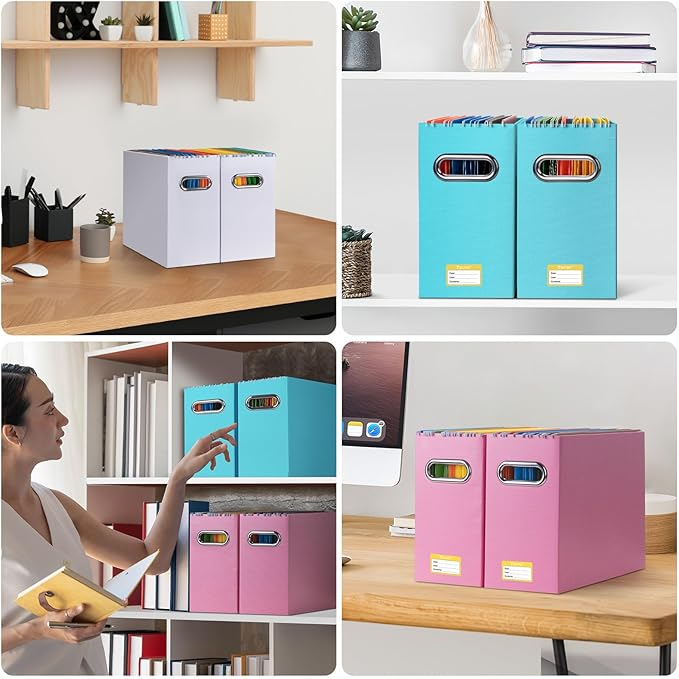 BALEINE File Organizer Box, Cardboard File Folder Organizer - Image 8