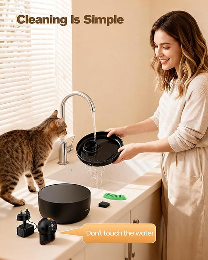 Pet Water Fountain Battery Operated: GOOIFUN Cat Water Fountains - 88oz/2.6L - Image 8