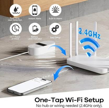 WiFi Water Leak Detector 4 Pack - Image 2
