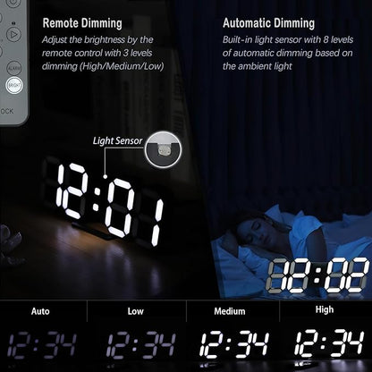KOSUMOSU Digital Clock 3D LED Wall Clock - Image 4