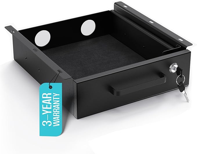 Under Desk Drawer Slide-Out – Lockable Metal Storage Drawer by COREMINDED