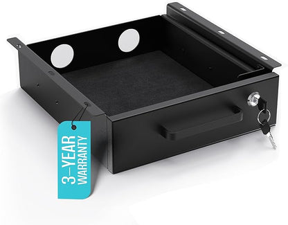 Under Desk Drawer Slide-Out – Lockable Metal Storage Drawer by COREMINDED