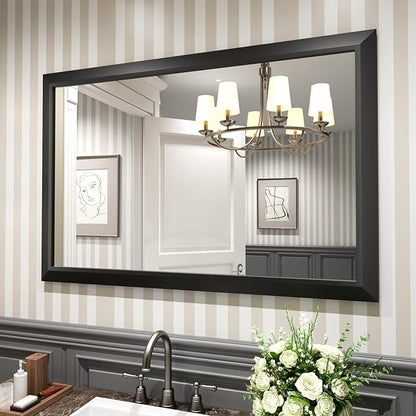 Amorho Black Bathroom Mirror, Living Room, Large Rectangle Vanity Mirrors. by Amorho