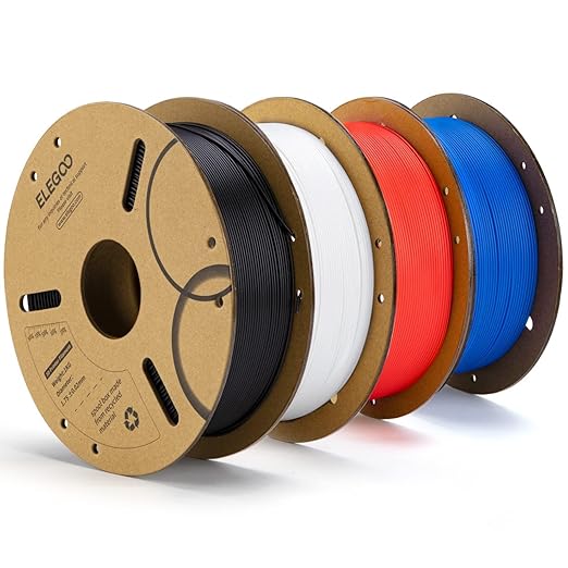 ELEGOO PLA 3D Printer Filament 1.75mm Bundle 4KG, Dimensional Accuracy +/- by ELEGOO