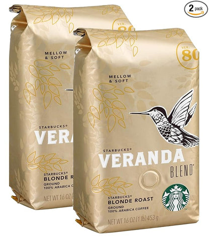 Starbucks Ground Coffee, Veranda Blend, Blonde Roast, 16 Ounce Bags by StarbucksCoffee