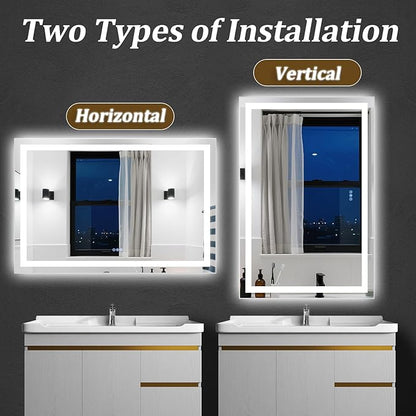 36"x24" Smart LED Bathroom Mirror - Image 6