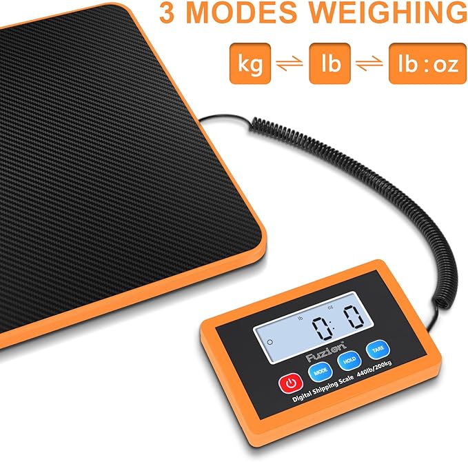 Fuzion Shipping Scale, 440LB/200KG x 10g Digital Postal Scale, Hold/Tare - Image 4