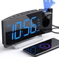 Projection Alarm Clock with FM Radio, USB Charging Port, 0-100% Dimmer by Uptimus