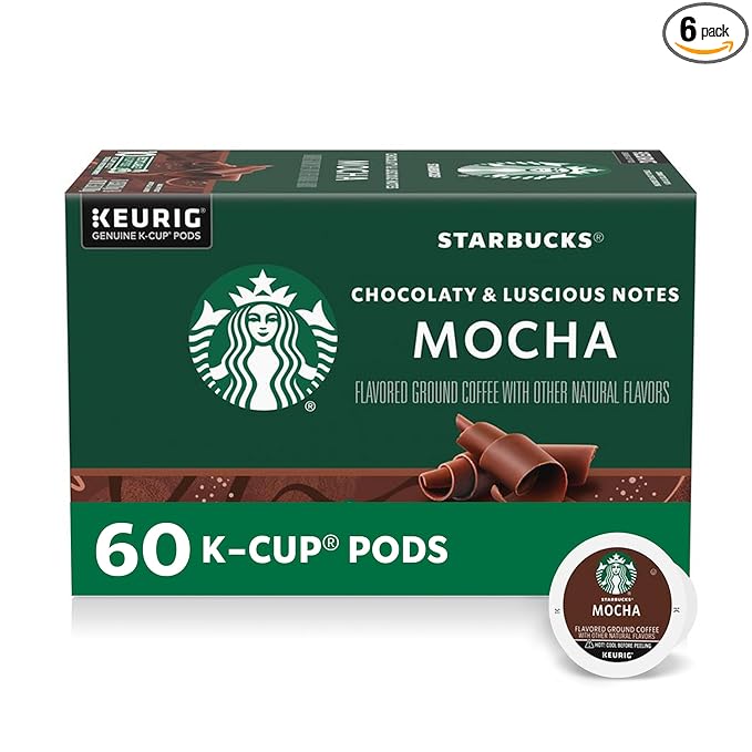 Starbucks K-Cup Coffee Pods, Flavored Hot or Iced Coffee, 60 Keurig Pods by StarbucksbyNespresso
