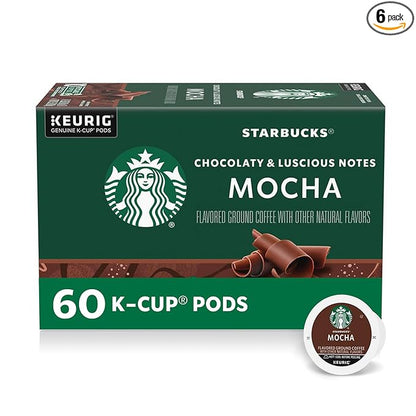 Starbucks K-Cup Coffee Pods, Flavored Hot or Iced Coffee, 60 Keurig Pods by StarbucksbyNespresso