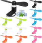 Aeergured Mini Cell Phone Fan 12 Pack, 2-in-1 Fan Compatible by Aeergured