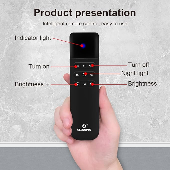 GLEDOPTO WLED Remote Control RGB IC LED ESP Now APP WiFi Wireless Brightness - Image 4