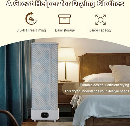 Portable Clothes Dryer, 1000W Foldable Automatic Drying Machine - Image 5