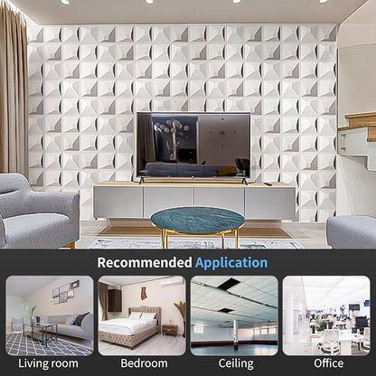 Art3d Decorative 3D Wall Panel, 32 Sq.FT PVC Interior Wall Decor - Image 2