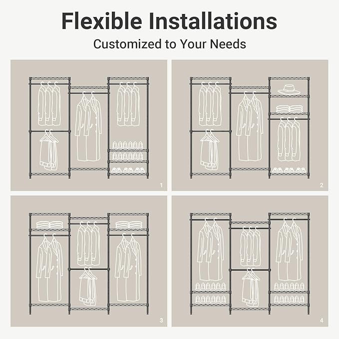 VIPEK V5 Portable Closet Wardrobe Heavy Duty Clothes Rack, Freestanding - Image 4