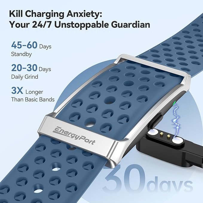 EnergyPort Smart Bracelet with Blood Oxygen/Blood Pressure Monitor, 60-Day - Image 4