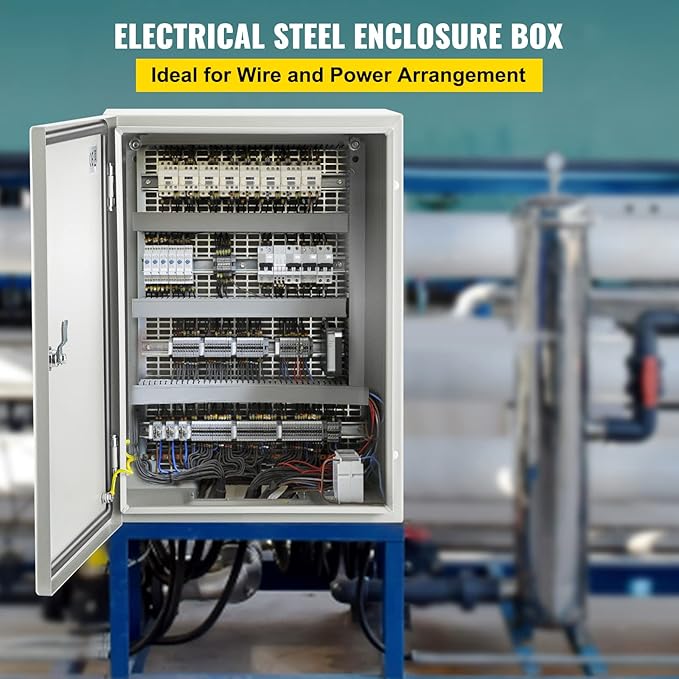 VEVOR Electrical Enclosure Box, Carbon Steel Hinged Junction Box, IP66 - Image 2