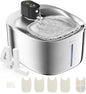 Wireless Cat Water Fountain Stainless Steel, 135floz/4L Battery Operated by APDAPETDOLA