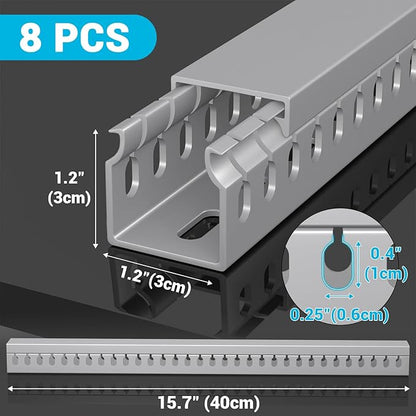 Open Slot Wire Duct Kit, 125.6" Server Rack Cable Management, Cable Management - Image 2