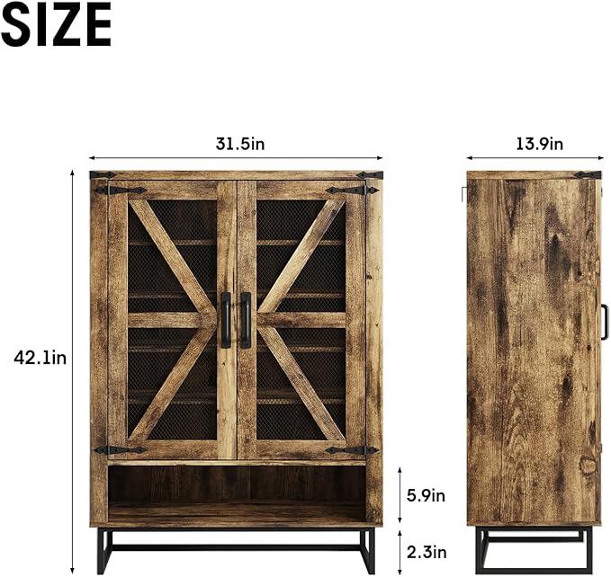 Maupvit 42.1" Farmhouse Shoe Cabinet - Image 2