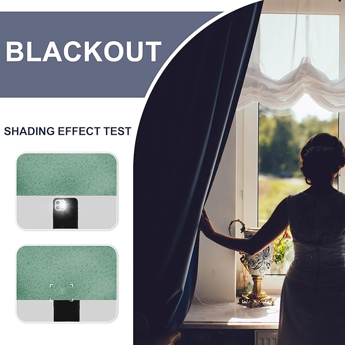JIUZHEN Blackout Curtains for Bedroom– Thermal Insulated, Noise Reducing Room - Image 3