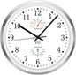 HITO 12 Inch Silent Wall Clock Battery Operated Non Ticking Glass Cover Silver by hito