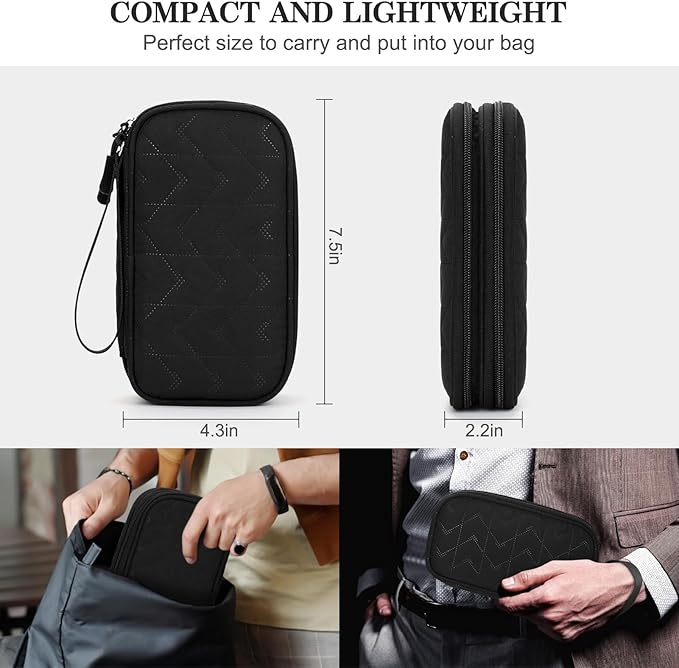 FYY Travel Organizer Pouch Electronic Accessories Carry Case Portable - Image 2