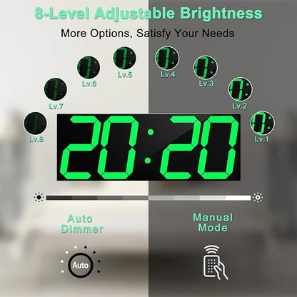 CHKOSDA LED Large Digital Wall Clock, Oversize Wall Clock - Image 3