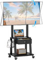 Mobile TV Stand with Drawer for 23-60 Inch Flat/Curved Screen, Tilt Rolling TV by Aokitsink