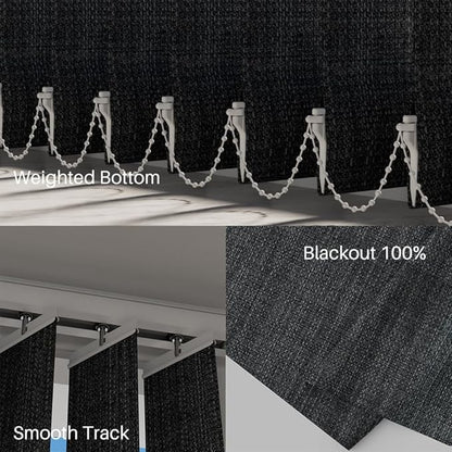 Blindify Motorized Vertical Blinds, 3-Layer Dark Grey - Image 4