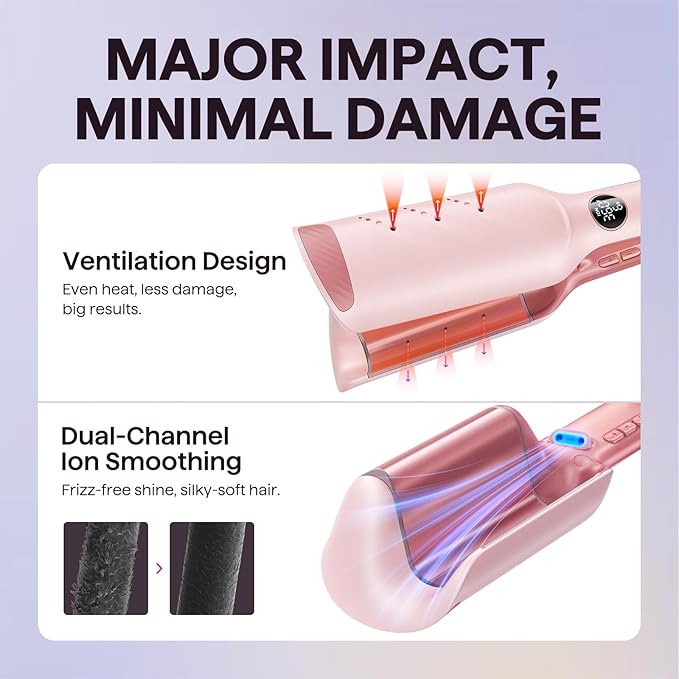 Wavytalk Power Wave Hair Crimper, Curling Iron Hair Crimper Waver, Ventilation - Image 4
