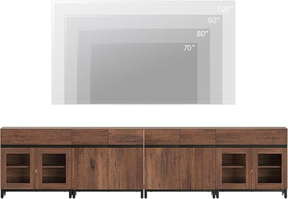 WAMPAT Modern TV Stand for TVs up to 120 inch, 4 in 1 TV Console - Image 4